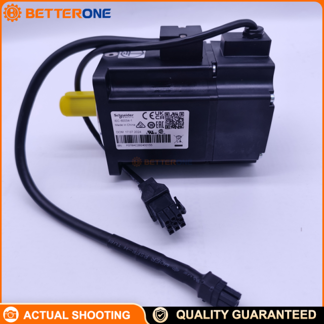 Schneider Electric BCH2LF0433CA5C BCH Servo Motor for Lexium 28, 80mm Flange, 400W, 220V, 5000 RPM, 0.67 kg·cm², Keyed Shaft, Oil Seal, Leads Connection