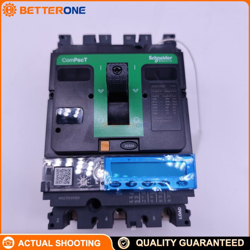 Schneider Electric ComPacT NSX100R C10R36M050 MCCB, 3P (3D) Fixed, 50A MicroLogic 6.2 E-M (LSIG), 200kA @ 415VAC, 690VAC