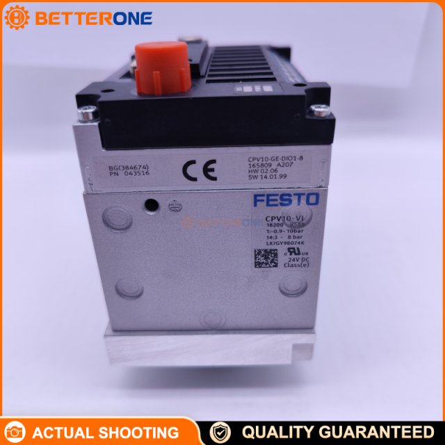 Festo CPV10-VI10P-10-8A-D1-RY-8C-GEM Valve Terminal (CPV10-VI), Type 10, 8-Station Manifold, 24 VDC, IP65, 400 L/min, -0.9…10 bar