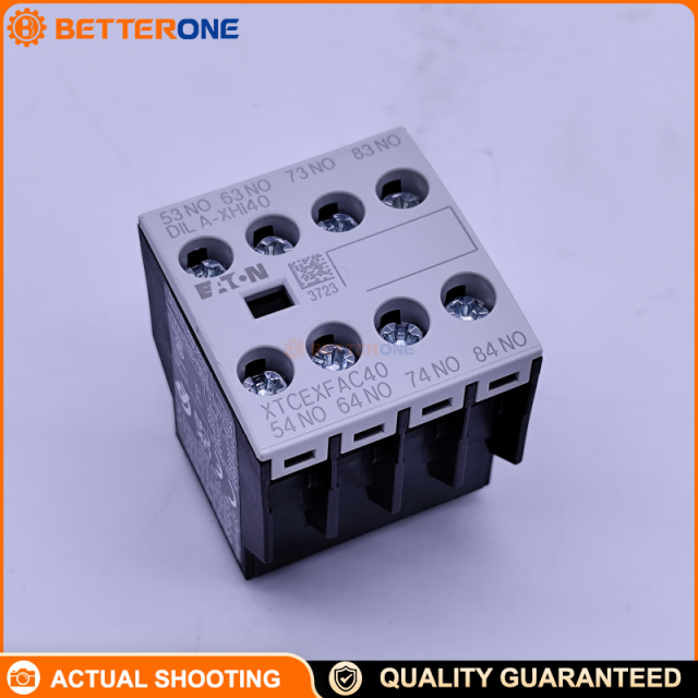 Eaton Moeller DILA-XHI40 Auxiliary Contact Module, 4NO, Ith 16A, Front Mount, Screw Terminals, for DILA / DILM7–DILM38