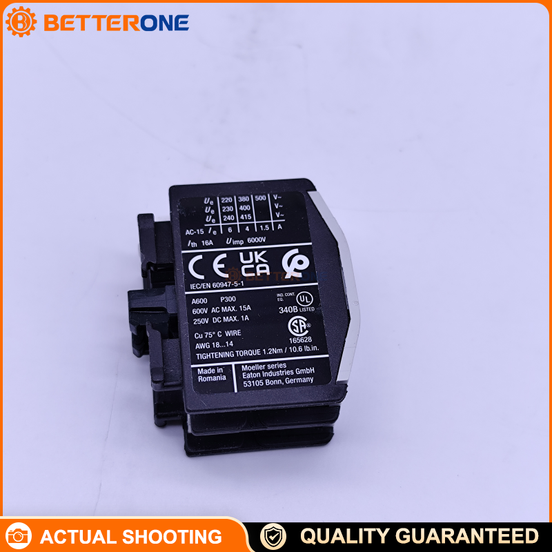 Eaton Moeller DILM150-XHIA11 (283463) Auxiliary Contact Module, 2-Pole 1NO+1NC, Ith 16A, Front Mount, Screw Terminals, for DILM40–DILM170