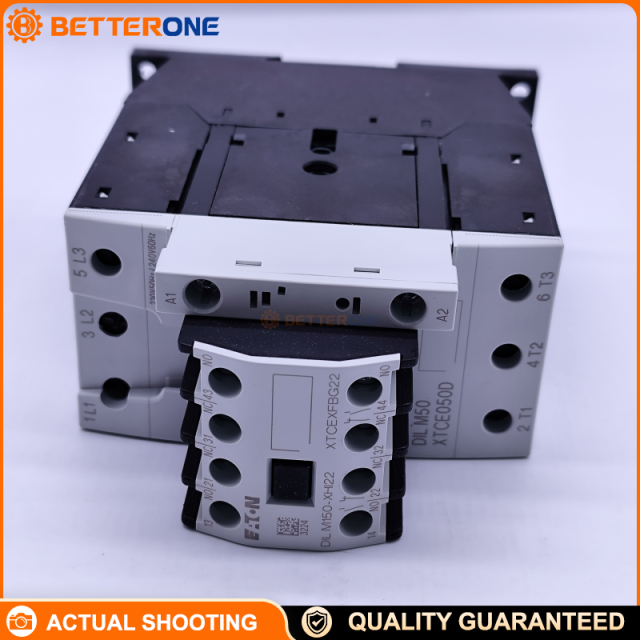 Eaton Moeller DILM50-22 Contactor, 3-Pole, AC-3 50A @ 400V (22 kW), 2NO + 2NC Aux, 230 VAC Coil, Screw Terminals
