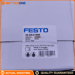 Festo HE-3/8-D-MINI (162808) Manual On/Off Valve, 3/2 Bistable, G3/8 (Ports 1&2) + G1/8 (Port 3), 0–16 bar, 1600 L/min, -10…60°C