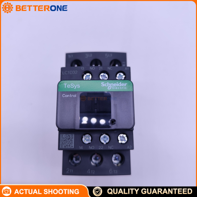 Schneider Electric TeSys Deca LC1D32B7C IEC Contactor, 3-Pole, AC-3 32A, 15 kW @ 400V, 24 VAC 50/60Hz Coil, 1NO+1NC Aux, 690V