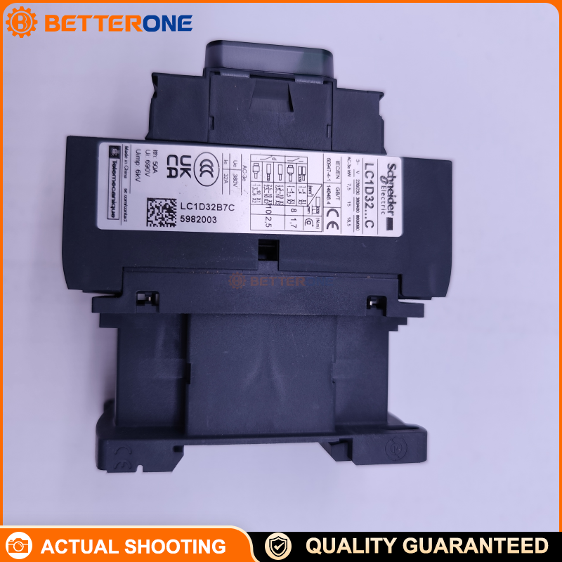 Schneider Electric TeSys Deca LC1D32B7C IEC Contactor, 3-Pole, AC-3 32A, 15 kW @ 400V, 24 VAC 50/60Hz Coil, 1NO+1NC Aux, 690V