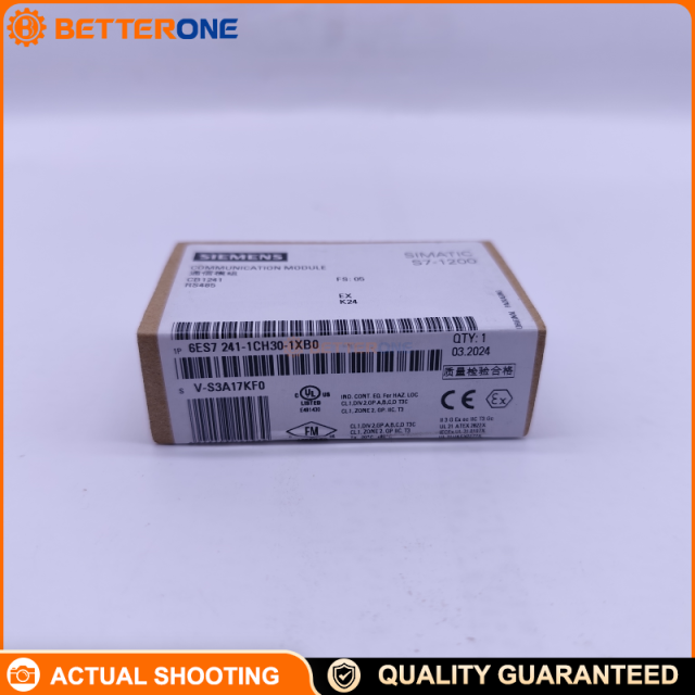 Siemens SIMATIC S7-1200 6ES7241-1CH30-1XB0 Communication Board CB 1241 RS485, 2-Wire Half-Duplex, Freeport/ASCII/Modbus RTU, Terminal Block, 1000 m Cable, IP20