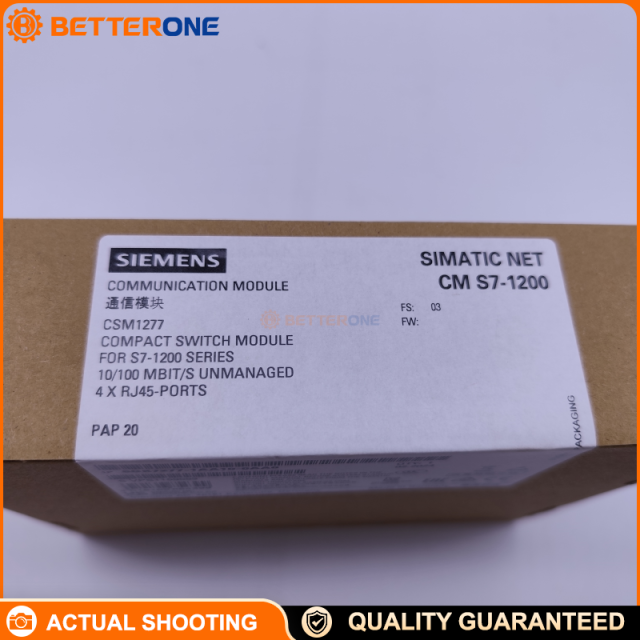 Siemens SCALANCE 6GK7277-1AA10-0AA0 Compact Switch Module CSM 1277, Unmanaged Industrial Ethernet Switch, 4×RJ45 10/100 Mbps, 24VDC (19.2–28.8V), 1.6W, IP20, for SIMATIC S7-1200