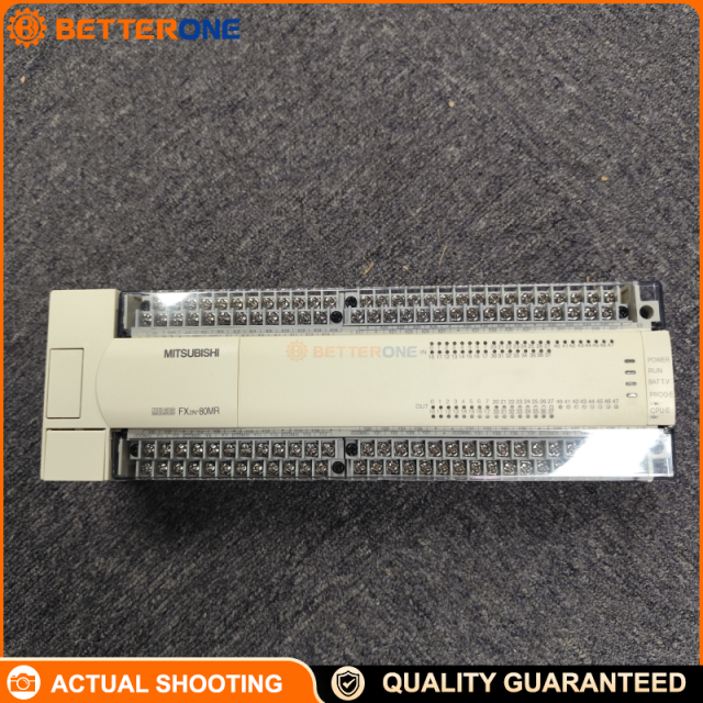 Mitsubishi Electric MELSEC FX2N-80MR-ES/UL PLC Base Unit, 80 I/O (40 DI / 40 Relay DO), 100–240 VAC, 2A Outputs