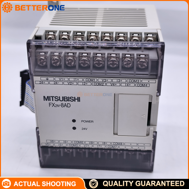 Mitsubishi MELSEC-F FX2N-8AD Analog Input Module, 8-Channel, -10…+10 VDC / -20…+20 mA / 4–20 mA, 16-bit Signed, Voltage 200 kΩ / Current 250 Ω, Occupies 8 I/O Points