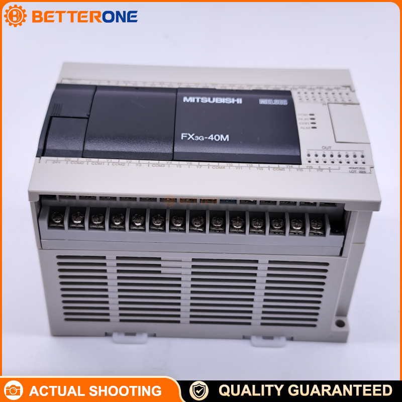 Mitsubishi MELSEC-F FX3G-40MT/ES PLC CPU Base Unit, 40 I/O (24DI + 16DO Transistor SINK), AC100–240V, 32K Steps EEPROM, USB, RS-422, 37W, IP10