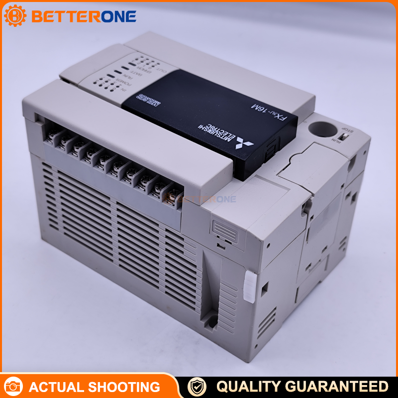 Mitsubishi MELSEC-F FX3U-16MT/ES PLC CPU Base Unit, 16 I/O (8DI 24VDC + 8DO Transistor SINK), AC100–240V, 64K Steps, Fixed Terminal Block