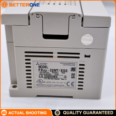 Mitsubishi MELSEC-F FX3U-32MT/ESS PLC CPU Base Unit, 32 I/O (16DI 24VDC + 16DO Transistor SOURCE), AC100–240V, 64K Steps, Removable Terminal Block, RS-422