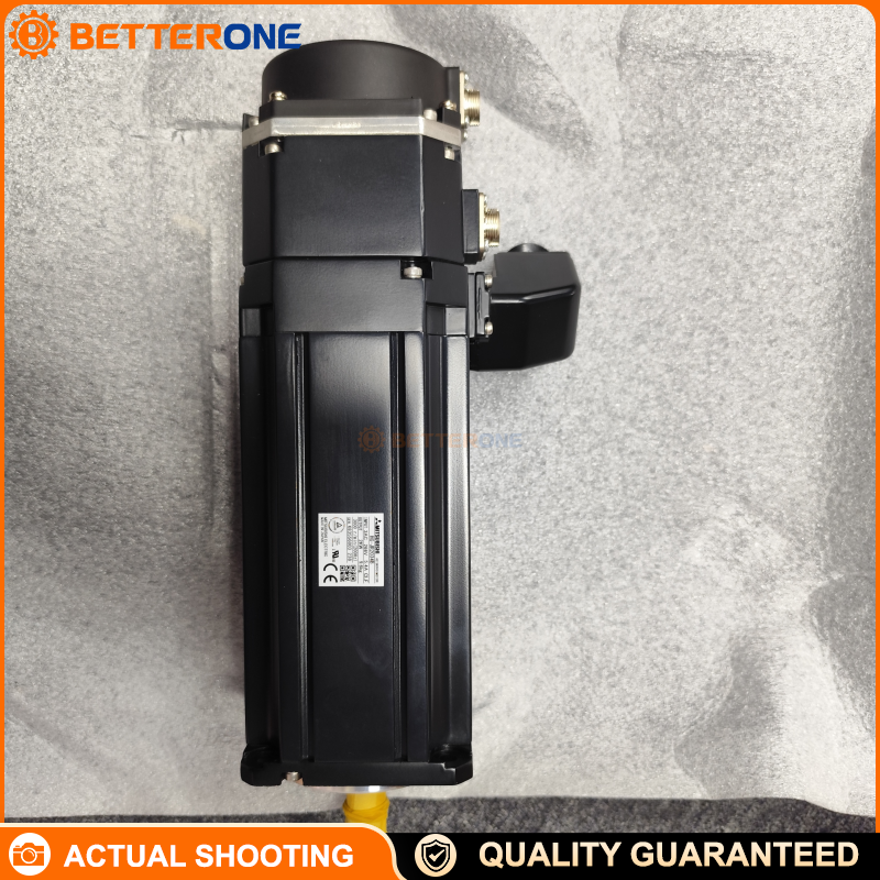 Mitsubishi Electric MELSERVO-J4 HG-JR2034B AC Servo Motor, 2 kW, 400V Class, 3000 rpm Rated (6000 rpm Max), 6.4 N·m Rated Torque (19.1 N·m Max), IP67, 22-Bit Encoder, With Brake, Straight Shaft