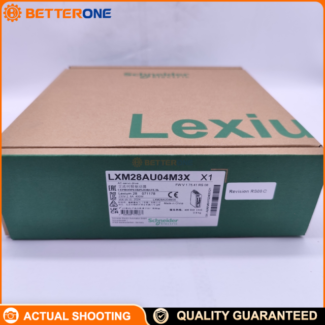 Schneider Electric Lexium 28 LXM28AU04M3X Motion Servo Drive, 0.4 kW (400 W), 200…230 V Single/Three Phase, 2.6 A Continuous, 7.8 A Peak (3s), CANopen/CANmotion, STO SIL2, IP20