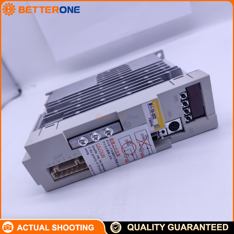 Mitsubishi MR-E-20A-QX002 AC Servo Drive/Amplifier, MR-E Series, 200W (0.2kW), 3-Phase 200–230VAC, Pulse Train Positioning, 500kpps