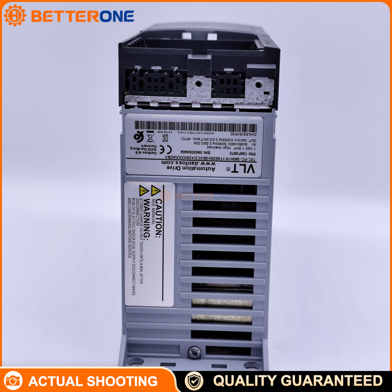 Danfoss VLT® AutomationDrive FC 360 FC-360H1K1T4E20H2BXCDXXSXXXXAXBX VFD, 1.1 kW (1.5 HP), 3×380–480 VAC, IP20 (Chassis), Built-in Brake Chopper, Coated PCB (3C3), Load Sharing, No LCP
