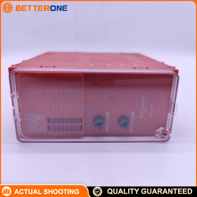 Schneider Electric Harmony XPSU XPSUDN13AP Safety Module, Cat.4, 24 VAC/DC, 6 Safety Inputs, 3NO + 1NC Safety Outputs, E-Stop / Guard / Light Curtain Monitoring, Screw Terminals