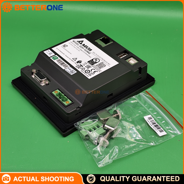 Delta DOP-103WQ 4.3" HMI Touch Panel with Ethernet, 480×272 TFT LCD, 10/100Mbps LAN, RS-232/RS-485 + RS-422/RS-485, USB Host/Slave, 24VDC (±15%), IP65/NEMA4 Front, 137×103×37.1mm