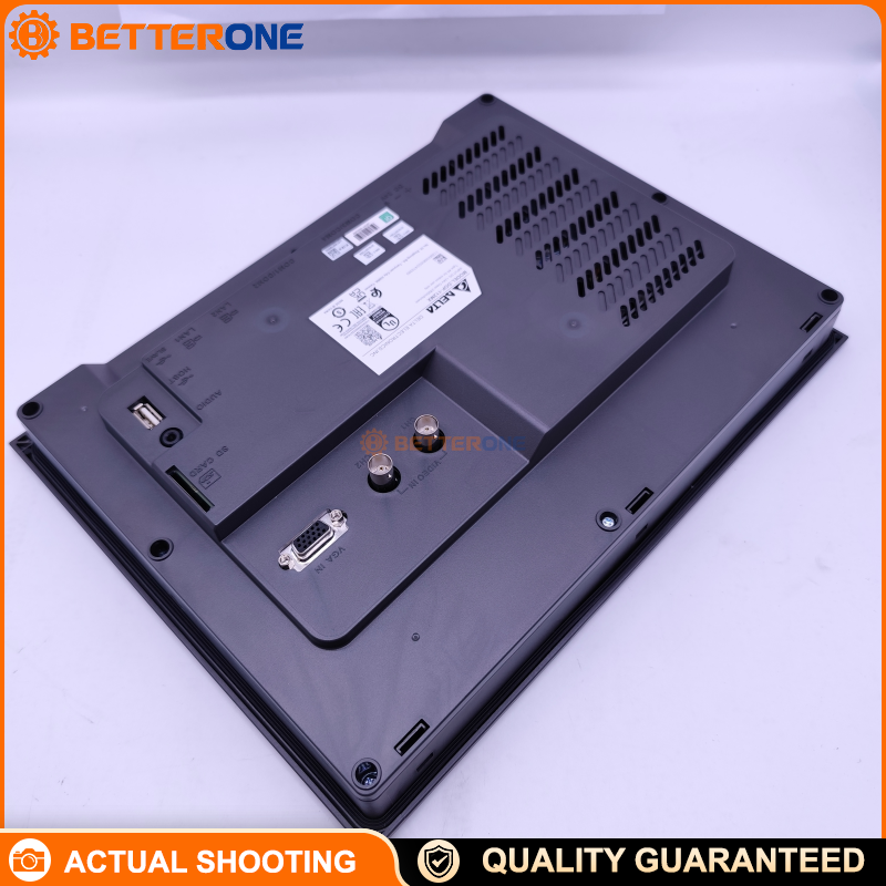 Delta DOP-112MX 12" Advanced Multimedia HMI Touch Panel, 1024×768 XGA TFT LCD, Dual Core 1GHz, 8GB ROM + 1GB RAM, Dual Ethernet 100M×2, 4×COM Ports, USB Host/Slave, SD Card, 24VDC (±15%), IP65/UL Type 4X Front