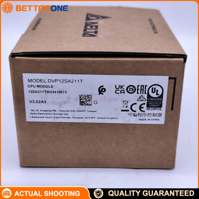 Delta DVP12SA211T DVP‑SA2 PLC Main Unit, 8 Digital Inputs + 4 Transistor Outputs, 24VDC, 16k Steps, Built‑in RS‑232/RS‑485, High‑Speed Pulse