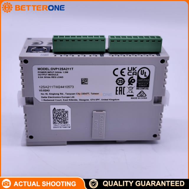 Delta DVP12SA211T DVP‑SA2 PLC Main Unit, 8 Digital Inputs + 4 Transistor Outputs, 24VDC, 16k Steps, Built‑in RS‑232/RS‑485, High‑Speed Pulse