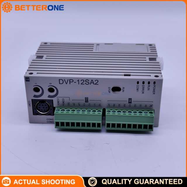 Delta DVP12SA211T DVP‑SA2 PLC Main Unit, 8 Digital Inputs + 4 Transistor Outputs, 24VDC, 16k Steps, Built‑in RS‑232/RS‑485, High‑Speed Pulse
