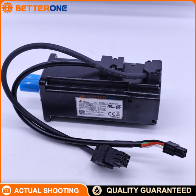 Delta ECMA-C10604RS AC Servo Motor, 400W 0.4kW, 220VAC, 3000rpm, Low Inertia, 20-bit Incremental Encoder, 60mm Frame, Keyway w/Tap, Oil Seal, No Brake