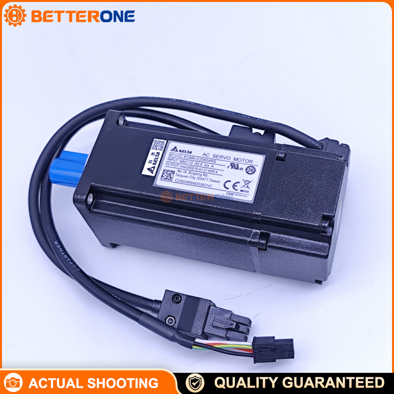 Delta ECMA-C20604RS AC Servo Motor, 400W (0.4kW), 220VAC, 3000rpm, Low Inertia, Incremental Encoder (17-bit), 60mm Frame, Oil Seal, Keyway Shaft, No Brake