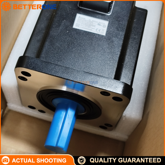 Delta ECMA-F11845RS AC Servo Motor, 4.5kW, 220VAC, 1500rpm, Rated Torque 28.65N·m, Incremental Encoder, 180×180mm Frame, 35mm Shaft, Keyway, No Brake
