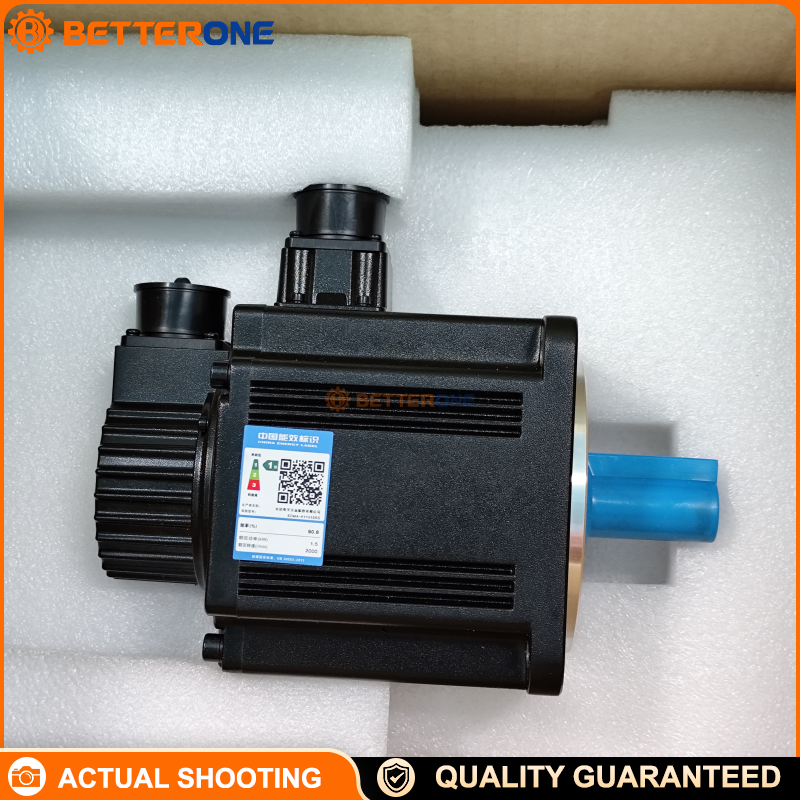 Delta ECMA-K11315RS AC Servo Motor, 1.5kW, 400VAC (380–480V), 2000rpm, Rated Torque 7.16N·m, Peak 21.48N·m, Incremental Encoder, 130mm Frame, 22mm Shaft, Key + Oil Seal, Cable w/ Connector