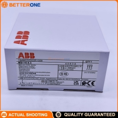 ABB MS116-6.3 Manual Motor Starter 1SAM250000R1009, 3-Pole MPCB, Adjustable 4.0–6.3A, Trip Class 10A, 690VAC, Ics 50kA (400VAC), DIN Rail, Screw Terminals