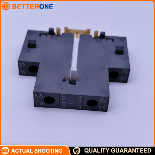 ABB CAL4-11 Auxiliary Contact Block 1SBN010120R1011, Side Mount 1NO+1NC, Screw Terminals, 24–690V Aux Circuit, Ith 16A, For AF(C)09–AF(C)96 Contactors