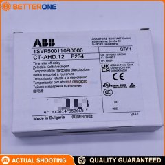 ABB CT-AHD.12 Time Relay 1SVR500110R0000, OFF-Delay (Delay on Break), 0.05s–100h (7 Ranges), 24–240VAC / 24–48VDC, 1 c/o SPDT 250V 4A, DIN Rail