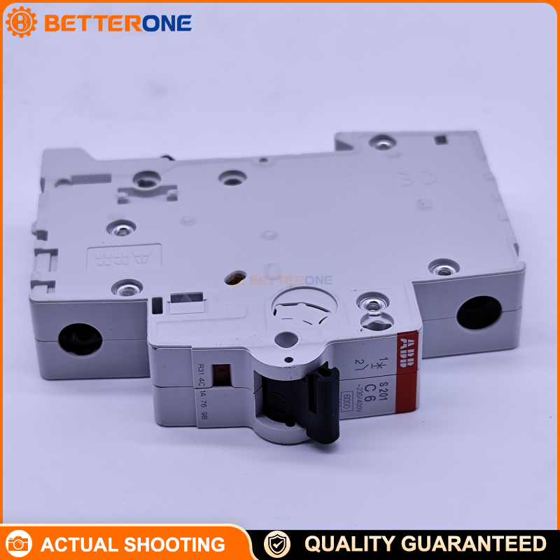 ABB S201-C6 Miniature Circuit Breaker 2CDS251001R0064, 1-Pole, C Curve, 6A, 6kA @ 230/400VAC, System pro M compact S200, Screw Terminals