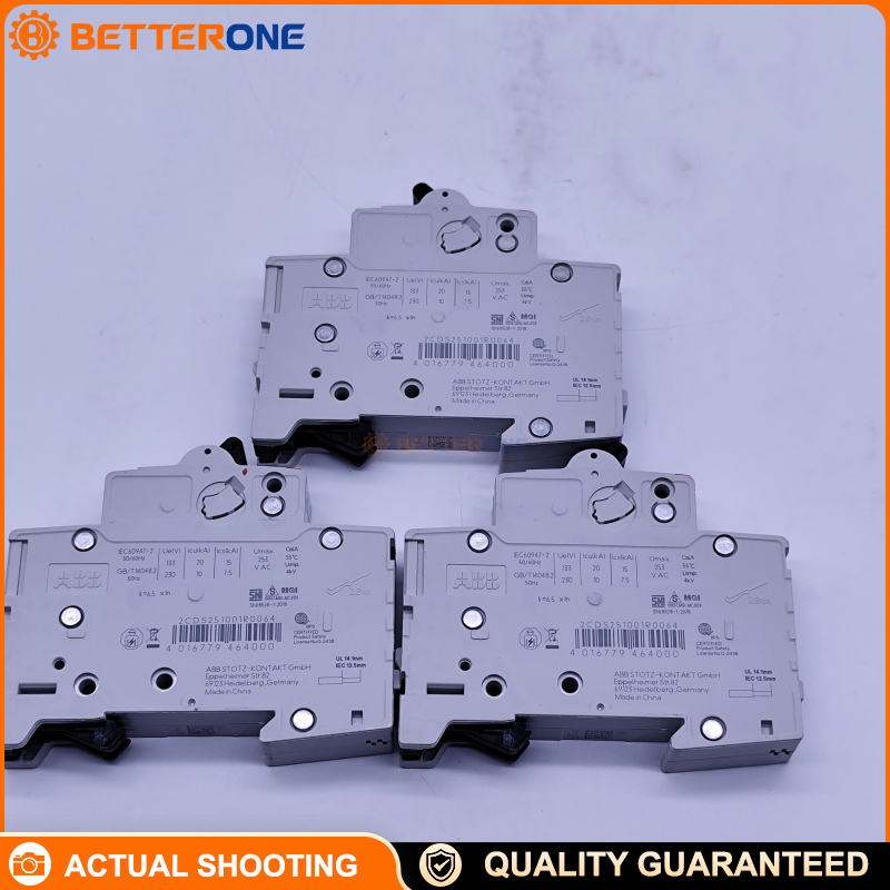 ABB S201-C6 Miniature Circuit Breaker 2CDS251001R0064, 1-Pole, C Curve, 6A, 6kA @ 230/400VAC, System pro M compact S200, Screw Terminals