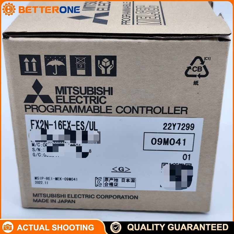 Mitsubishi FX2N-16EX-ES/UL Digital Input Module, 16 Inputs, 24VDC ±10%, Sink/Source, 5mA @24V, 4.3kΩ, 10ms Response, M3 Terminal Block, MELSEC-F FX2N I/O Extension