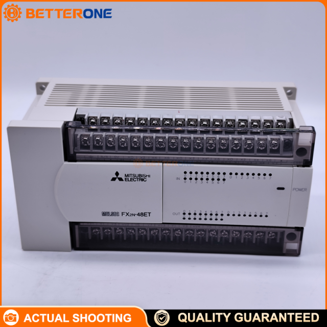 Mitsubishi FX2N-48ET-ESS/UL Digital I/O Extension Unit, AC 100–240V, 24 Digital Inputs (24VDC Sink/Source) + 24 Transistor Outputs (Source), 5–30VDC, 0.5A/Point, Removable Terminal Block (M3), MELSEC-F FX2N/FX3U