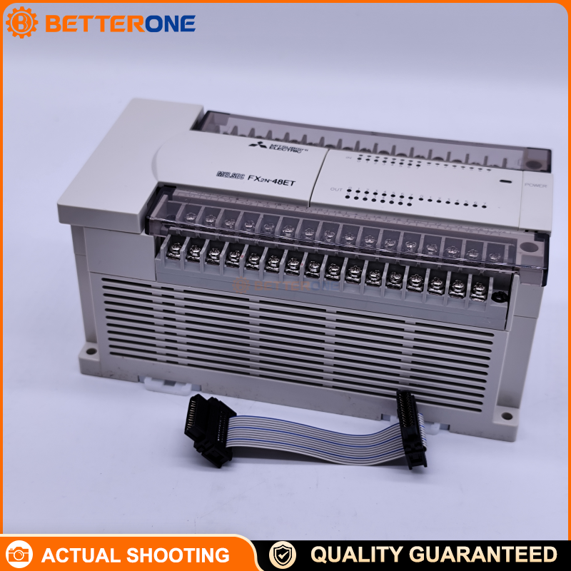 Mitsubishi FX2N-48ET-ESS/UL Digital I/O Extension Unit, AC 100–240V, 24 Digital Inputs (24VDC Sink/Source) + 24 Transistor Outputs (Source), 5–30VDC, 0.5A/Point, Removable Terminal Block (M3), MELSEC-F FX2N/FX3U