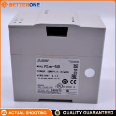 Mitsubishi FX2N-4AD Analog Input Module, 4-Channel, ±10V / ±20mA, 12-bit (11-bit + Sign), 15ms/Ch (6ms High-Speed), 24VDC, MELSEC-F PLC Expansion