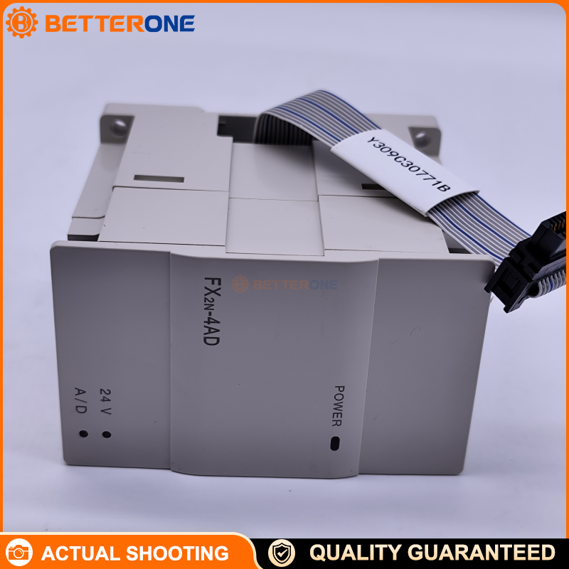 Mitsubishi FX2N-4AD Analog Input Module, 4-Channel, ±10V / ±20mA, 12-bit (11-bit + Sign), 15ms/Ch (6ms High-Speed), 24VDC, MELSEC-F PLC Expansion