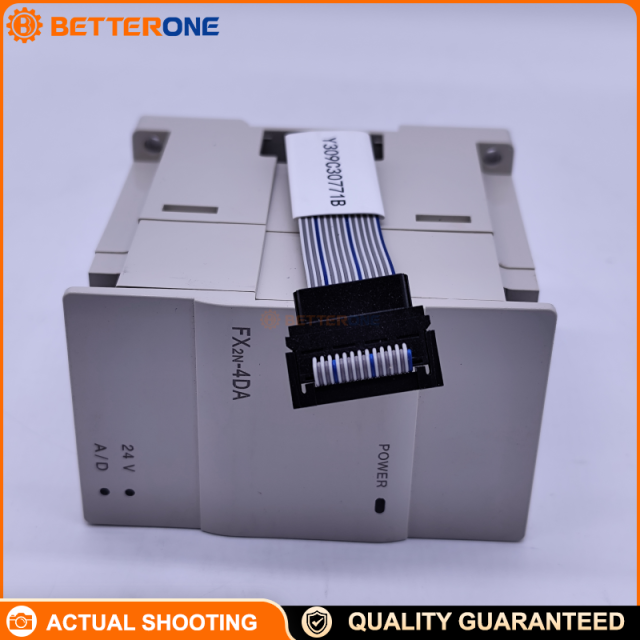 Mitsubishi FX2N-4DA Analog Output Module, 4 Channels, Voltage/Current Selectable (-10–+10V / 0–20mA / 4–20mA), 12-bit Class, 8 I/O Points for MELSEC-FX2N PLC