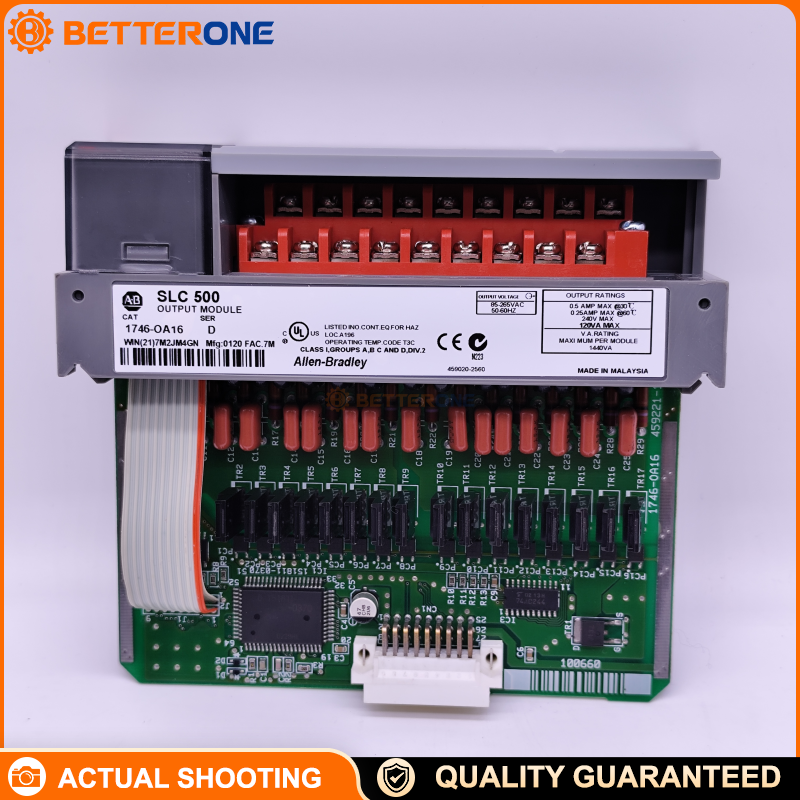 Allen-Bradley 1746-OA16 SLC 500 Digital AC Output Module 16-Point TRIAC 120/240VAC 85–265VAC 47–63Hz RTB 0.370A 5V Backplane