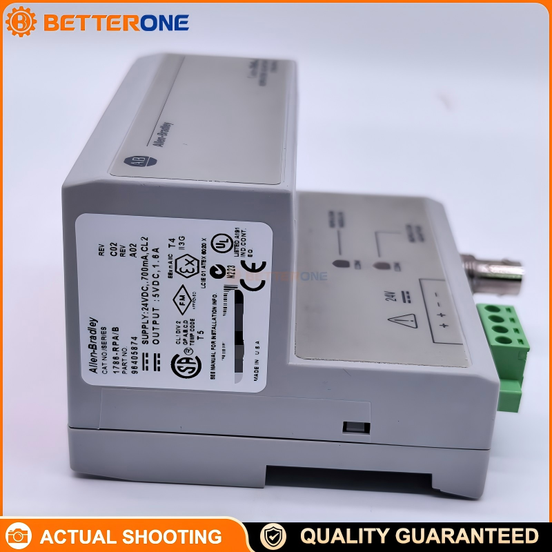 Allen-Bradley 1786-RPA/B ControlNet Modular Repeater Adapter, 18–36VDC (24VDC Class 2/SELV), 5VDC Backplane 1.6A Max, Up to 4 Repeater Modules, DIN-Rail Mount, BNC Coax Port