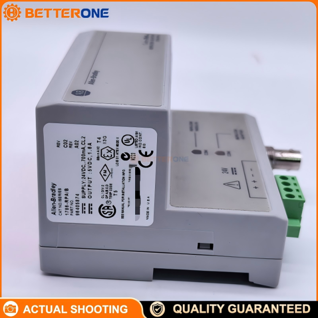Allen-Bradley 1786-RPA/B ControlNet Modular Repeater Adapter, 18–36VDC (24VDC Class 2/SELV), 5VDC Backplane 1.6A Max, Up to 4 Repeater Modules, DIN-Rail Mount, BNC Coax Port