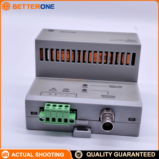 Allen-Bradley 1786-RPA/B ControlNet Modular Repeater Adapter, 18–36VDC (24VDC Class 2/SELV), 5VDC Backplane 1.6A Max, Up to 4 Repeater Modules, DIN-Rail Mount, BNC Coax Port