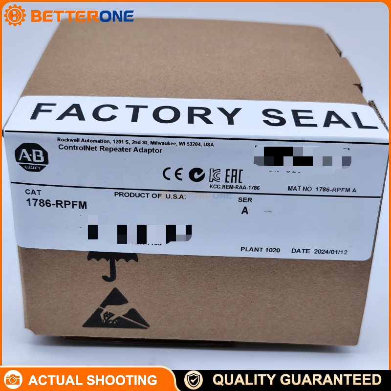 Allen-Bradley 1786-RPFM ControlNet Medium-Distance Fiber Repeater Module, 2-Port ST, 62.5/125µm Multimode, 1300nm, Up to 3000m, 5Mbps, 5VDC 400mA (via 1786-RPA/B)