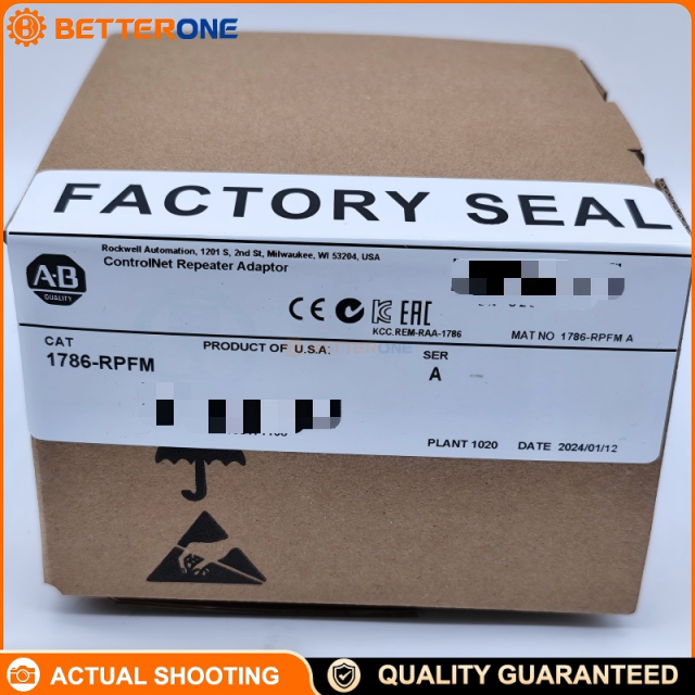 Allen-Bradley 1786-RPFM ControlNet Medium-Distance Fiber Repeater Module, 2-Port ST, 62.5/125µm Multimode, 1300nm, Up to 3000m, 5Mbps, 5VDC 400mA (via 1786-RPA/B)