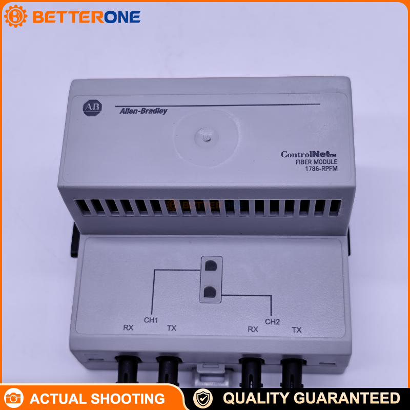 Allen-Bradley 1786-RPFM ControlNet Medium-Distance Fiber Repeater Module, 2-Port ST, 62.5/125µm Multimode, 1300nm, Up to 3000m, 5Mbps, 5VDC 400mA (via 1786-RPA/B)