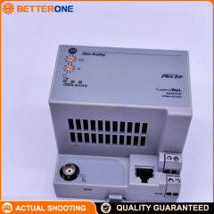 Allen-Bradley 1794-ACN15 FLEX I/O ControlNet Adapter Module, 8-Slot Capacity, 5 Mbps, 24VDC (19.2–31.2VDC), Dual BNC Ports, FlexBus 5V 640mA