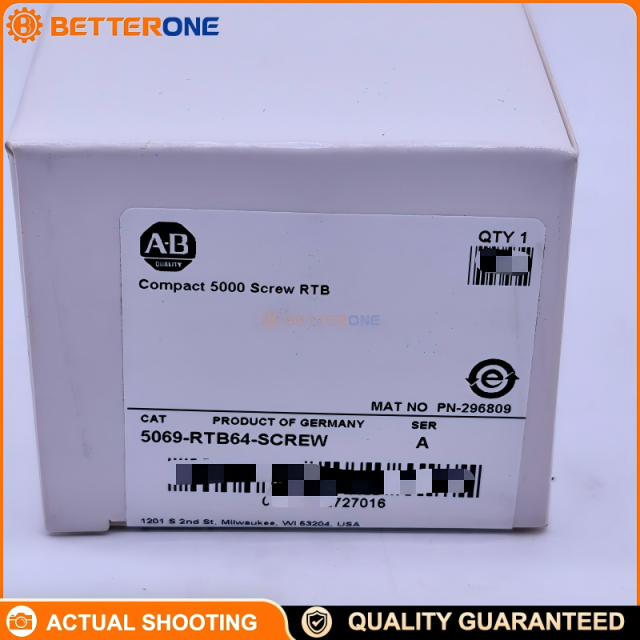 Allen-Bradley 5069-RTB64-SCREW Power Terminal RTB Kit, Compact 5000/CompactLogix 5069, Includes 5069-RTB4-SCREW + 5069-RTB6-SCREW, 22–16 AWG, 0.4 N·m, 0–60°C